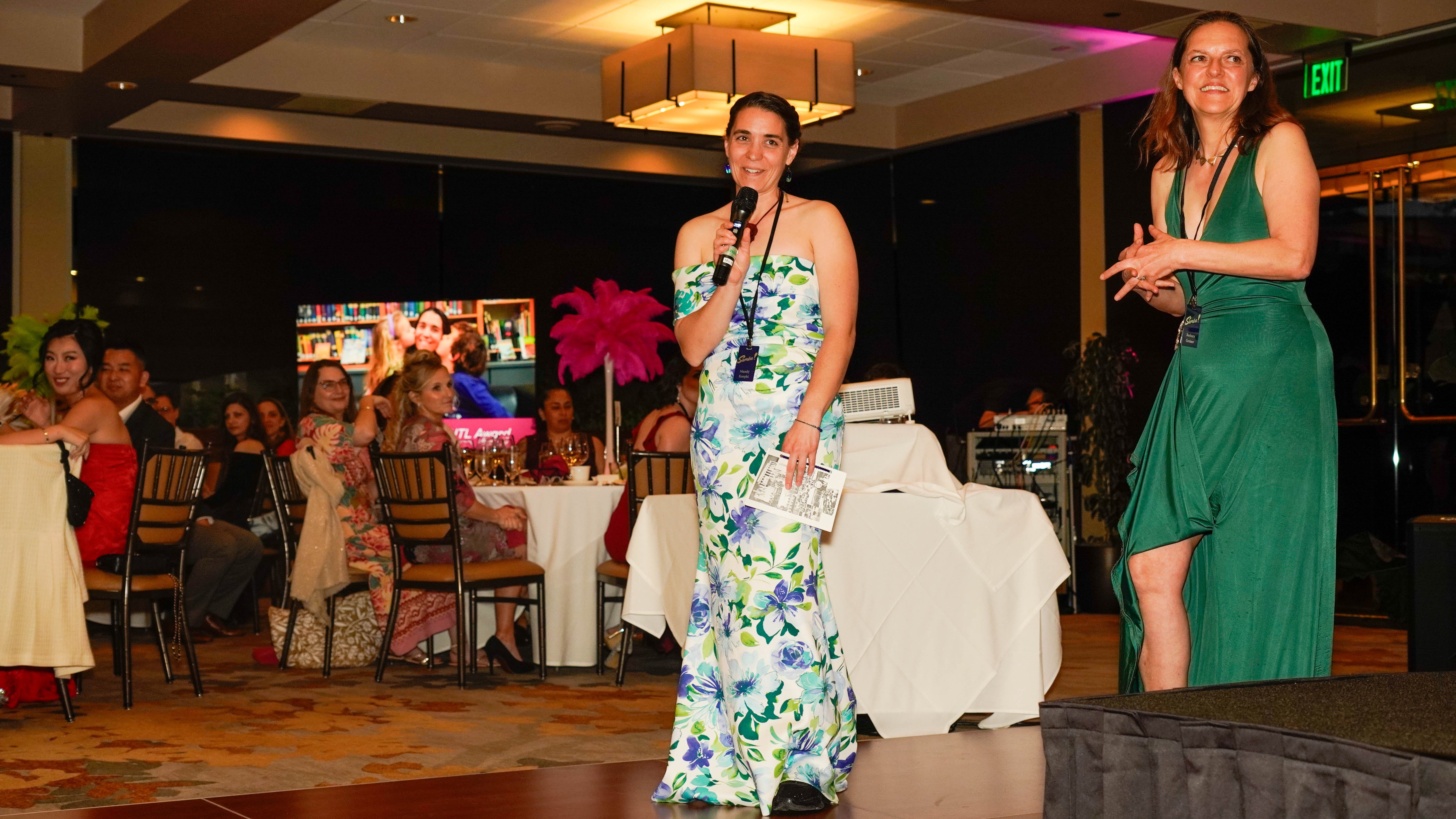 Mandy receiving the Spirit of INTL award at the 2026 Gala event
