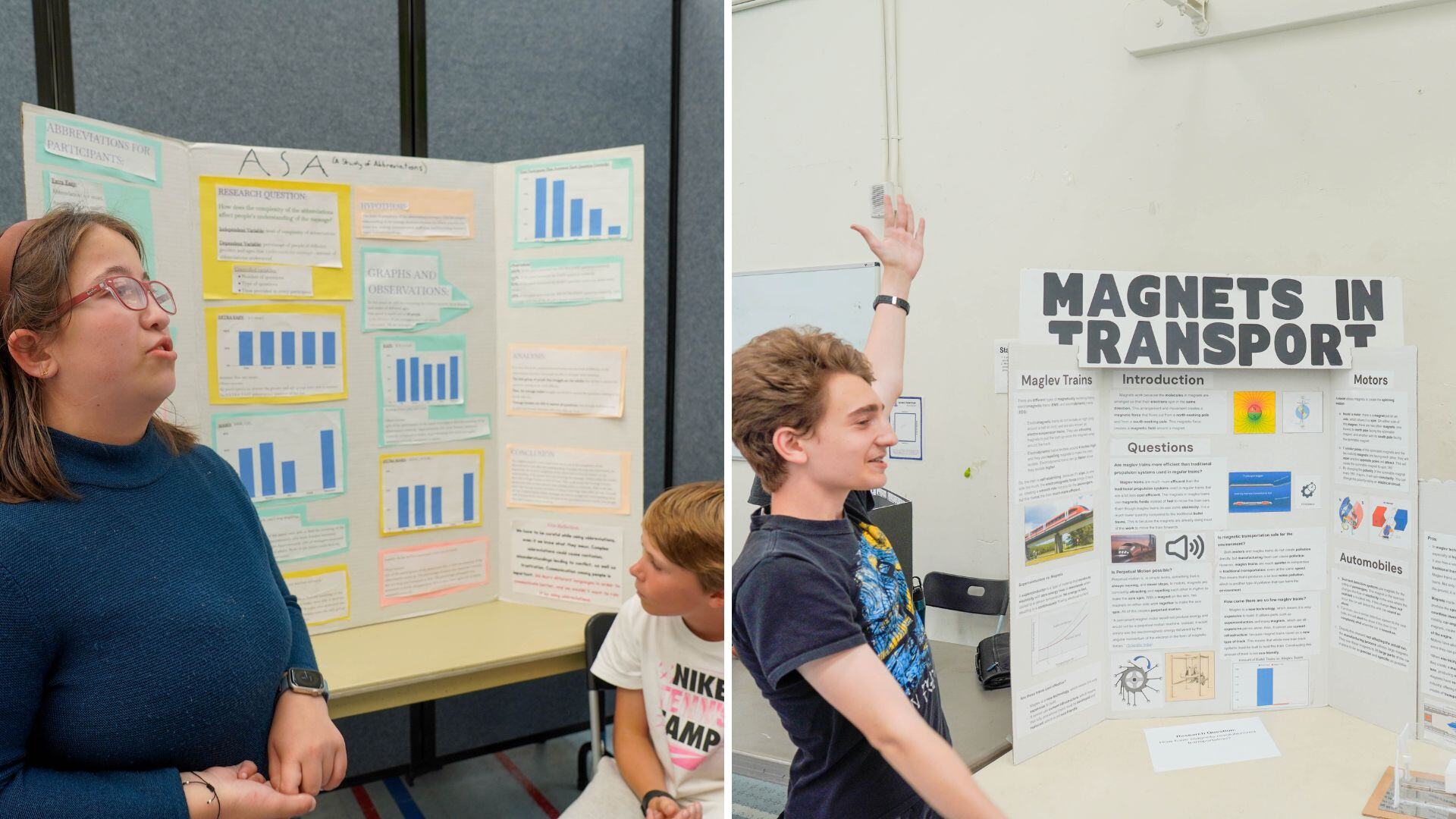 Middle school science fair champions! A collage showcasing the winning experiments