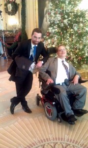 Matthew Colford with his friend and colleague Matt Shapiro from the President's Office of Disability Outreach.