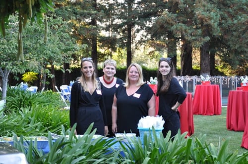 Leslie D. (3rd from left) with volunteers at the 2016 Red Carpet.