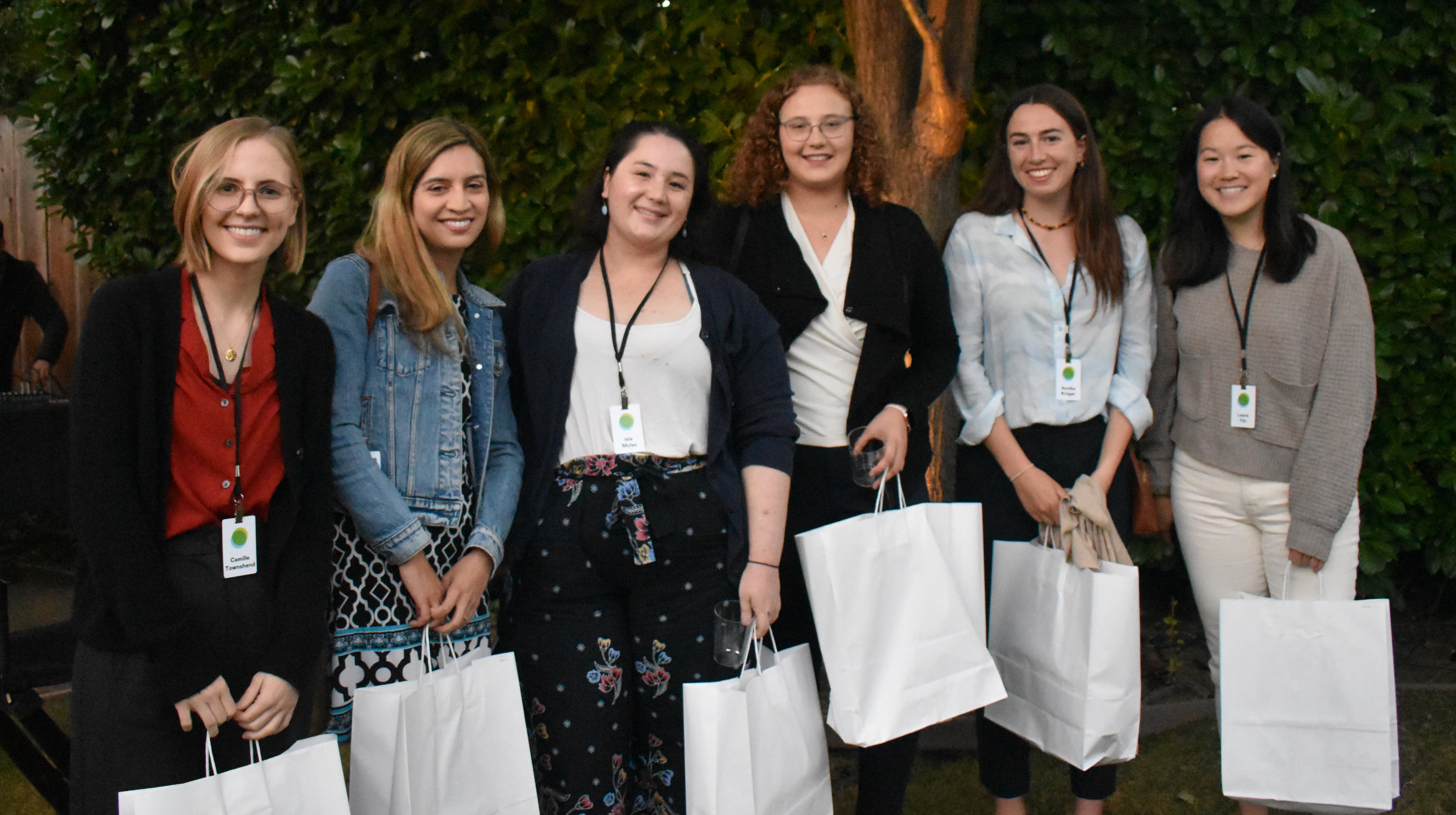 INTL Alums (L-R) Camille Townshend ('09), Marie Lefebvre ('05), Isla Myles ('09), Eden Grown-Haeberli ('13), Annika Krueger ('14), Laura Yim ('01)