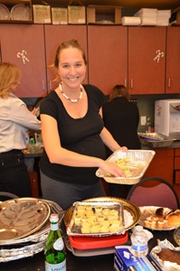 Arts Night Food Chair Lisa Surwillo pauses to smile for the camera.