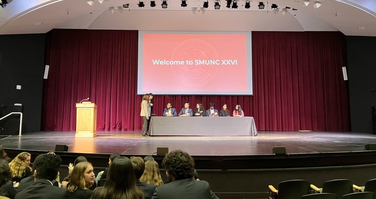 Opening ceremony at the Model UN conference.