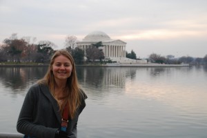 Zoe Kornberg in D.C. during her White House internship.