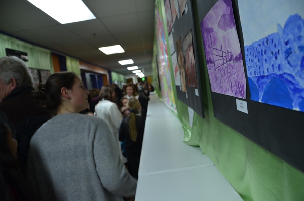 The Cohn Campus hallways were filled with admirers of our students' artwork.