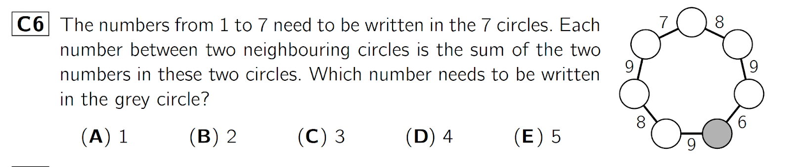 Example question from 3rd-4th Grade English contest