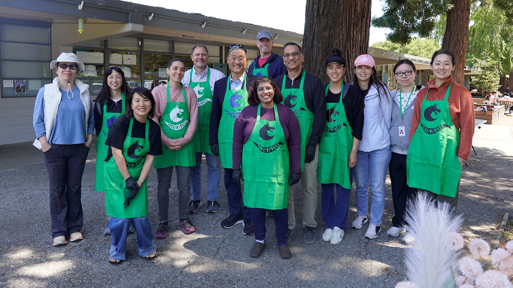 Parent Volunteers working the Teacher Appreciation Lunch